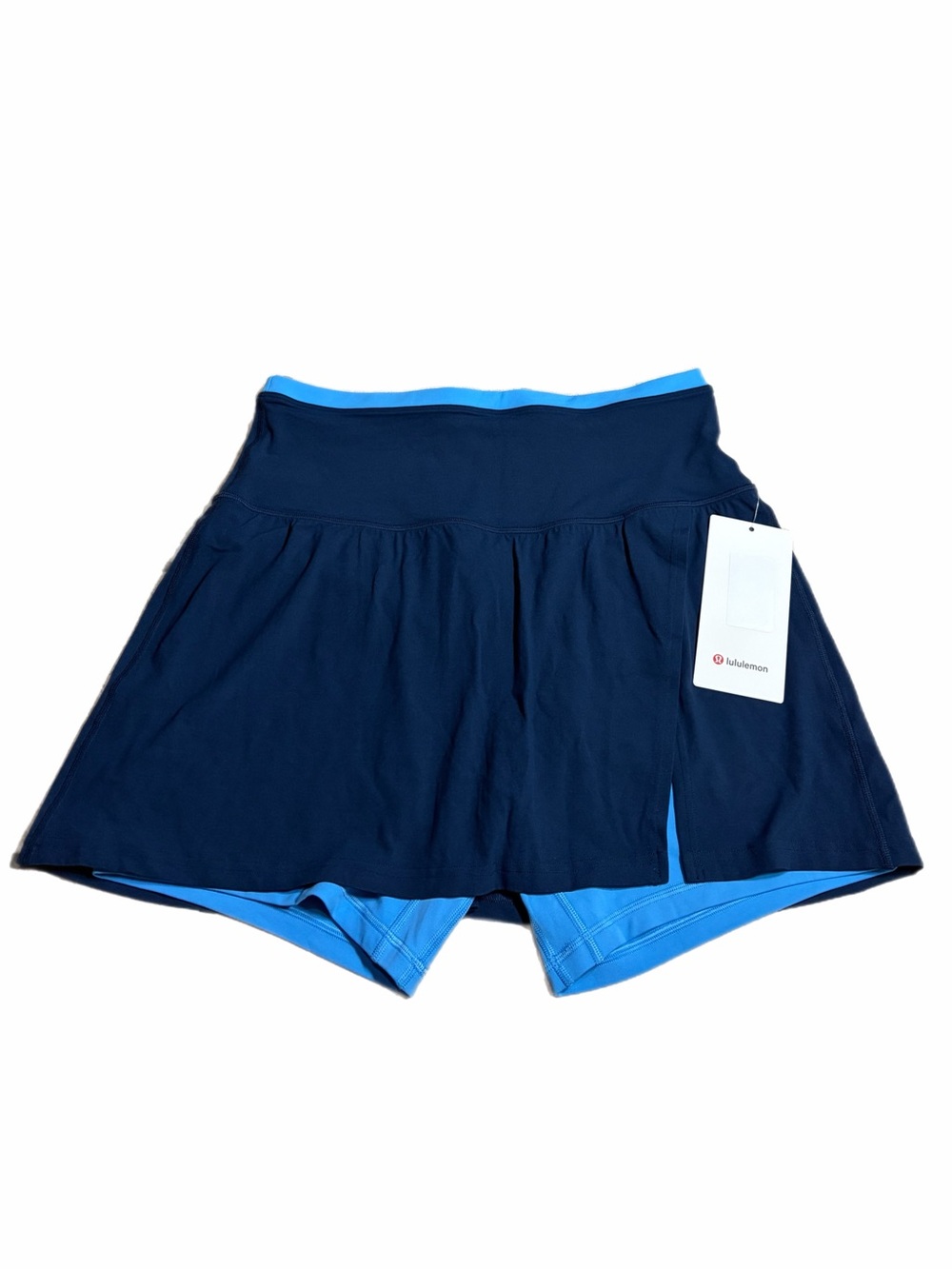 NWT Lululemon Align Super High-Rise Side-Slit Skirt Trim Club Blue/Ocean Wave 12